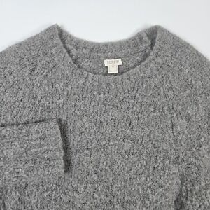 J.Crew Womens Gray Wool Alpaca Blend Crewneck Sweater Medium M Heather Gray